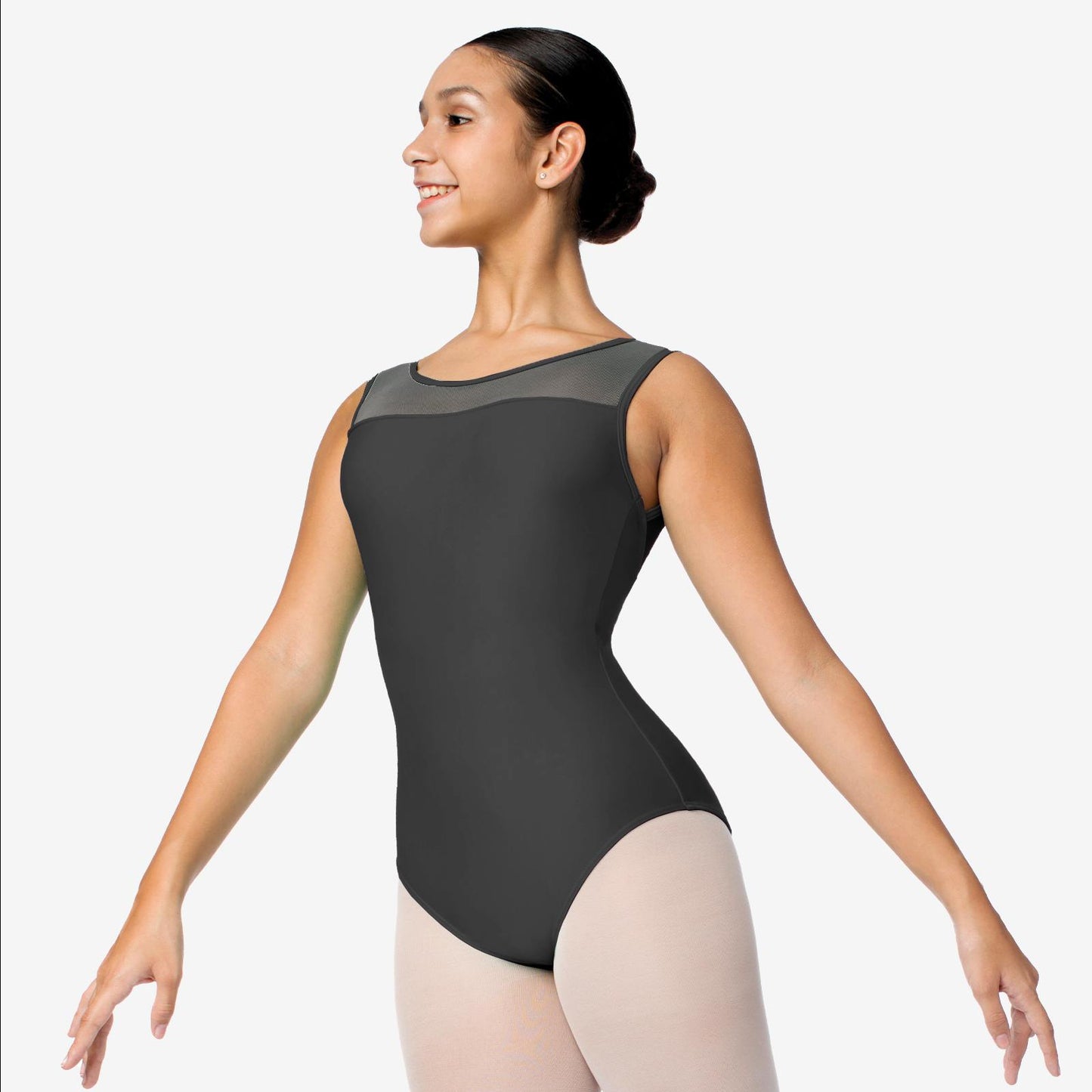 Tank Leotard with Mesh Straps and Back - SL127