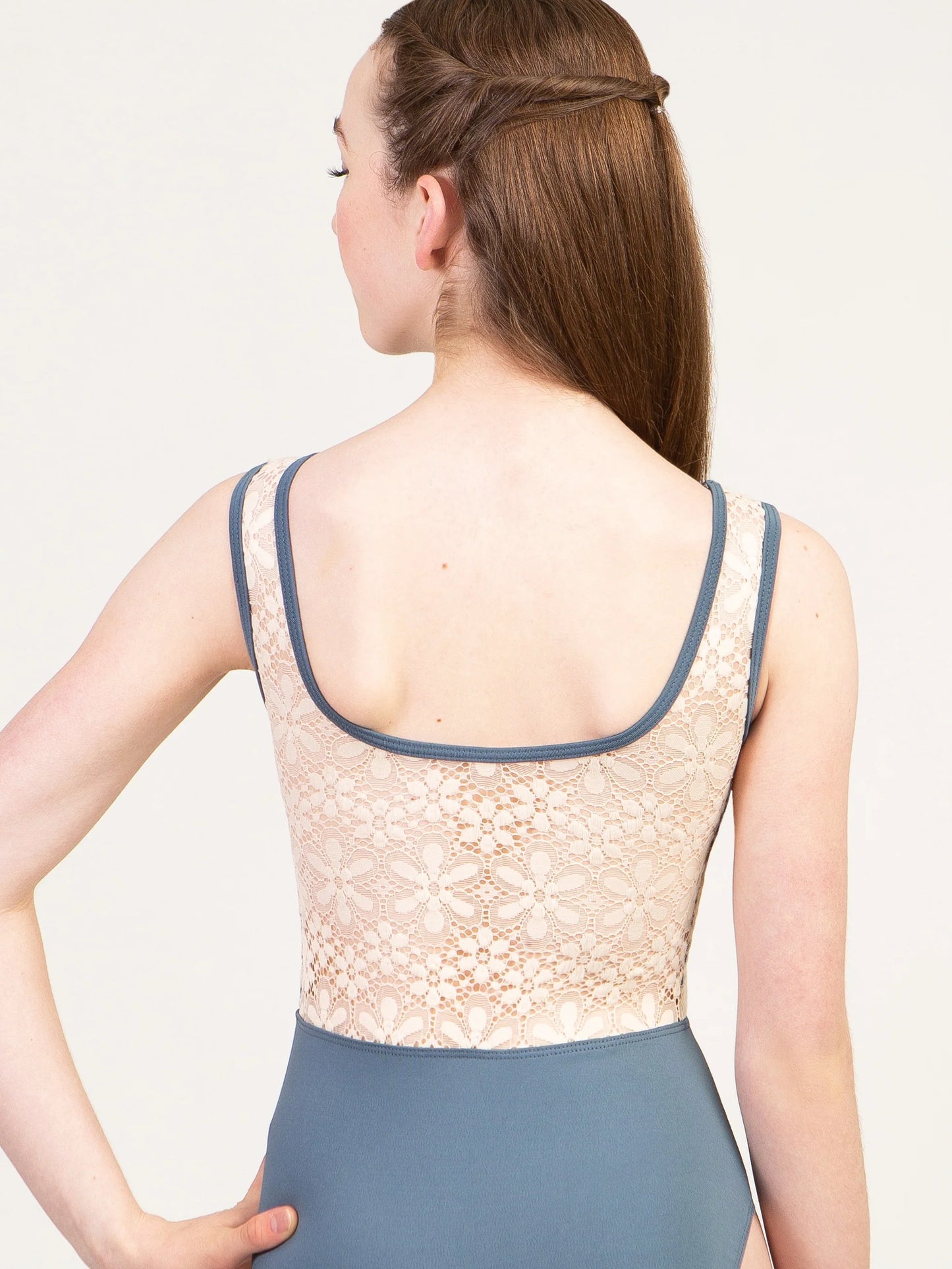 Flower Power Tie Front Tank Leotard - 2695A