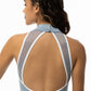 Girls High Neck Empire Leotard with Lace Overlay - 2550C