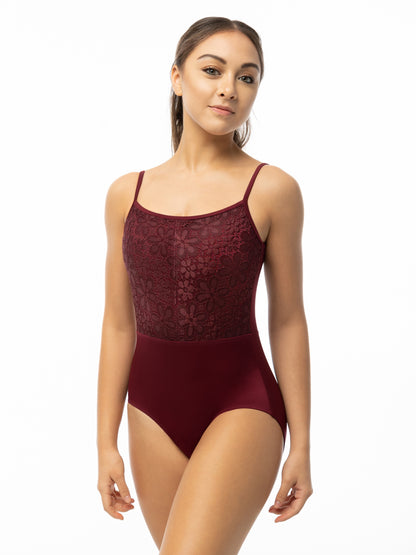 Lace Overlay Camisole Leotard - 2552A