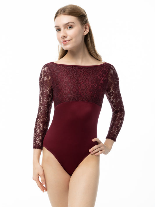 Lace Sleeve Leotard - 2556A