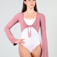 Girls Macaron Modal Tie-Front Cropped Top - 4019C