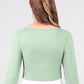 Girls Macaron Modal Tie-Front Cropped Top - 4019C