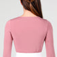 Macaron Modal Tie-Front Cropped Top - 4019A