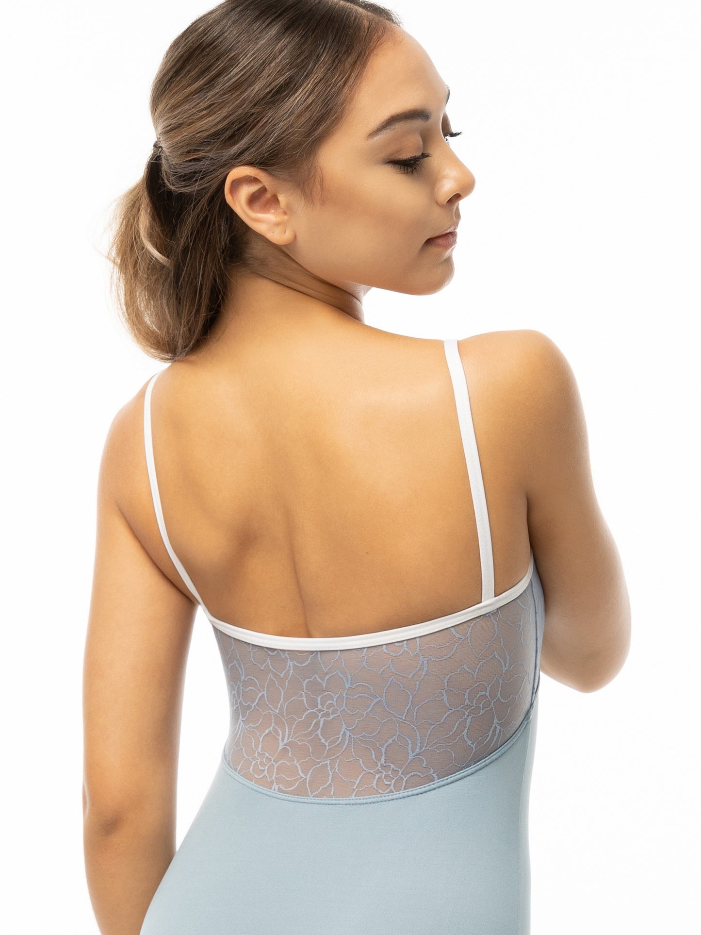 Empire Camisole Leotard with Lace Overlay - 2547A