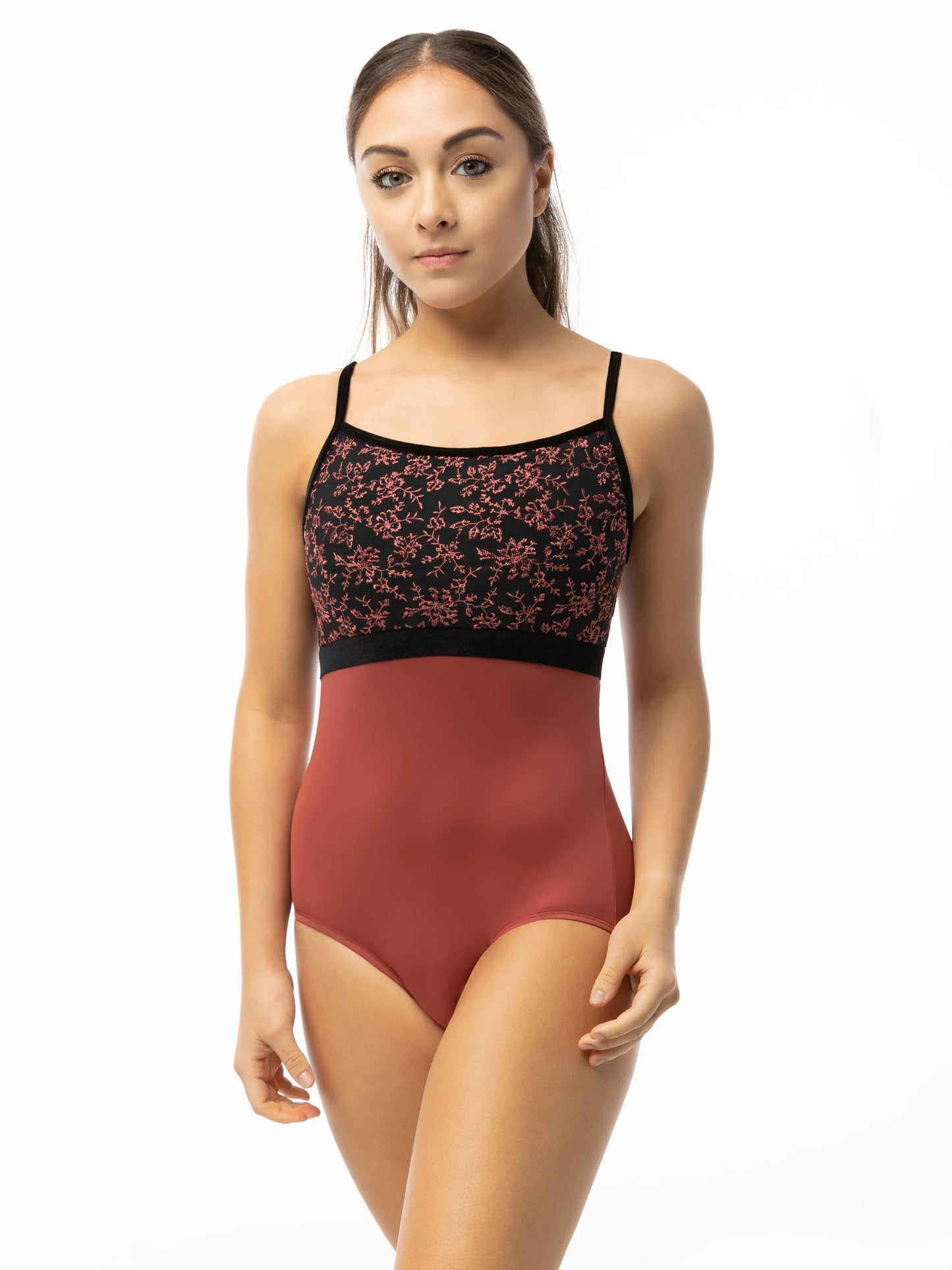 Embroidered Empire Camisole Leotard - 2562A