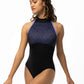 Girls High Neck Empire Leotard with Lace Overlay - 2550C