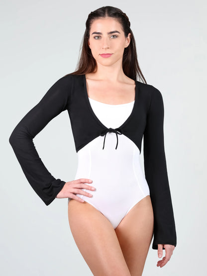 Girls Macaron Modal Tie-Front Cropped Top - 4019C