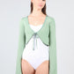 Girls Macaron Modal Tie-Front Cropped Top - 4019C
