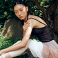 ThirdSkin Mesh-Draped Veil Camisole Leotard