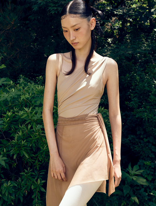 SecondSkin Draped Himation Assymetrical Leotard
