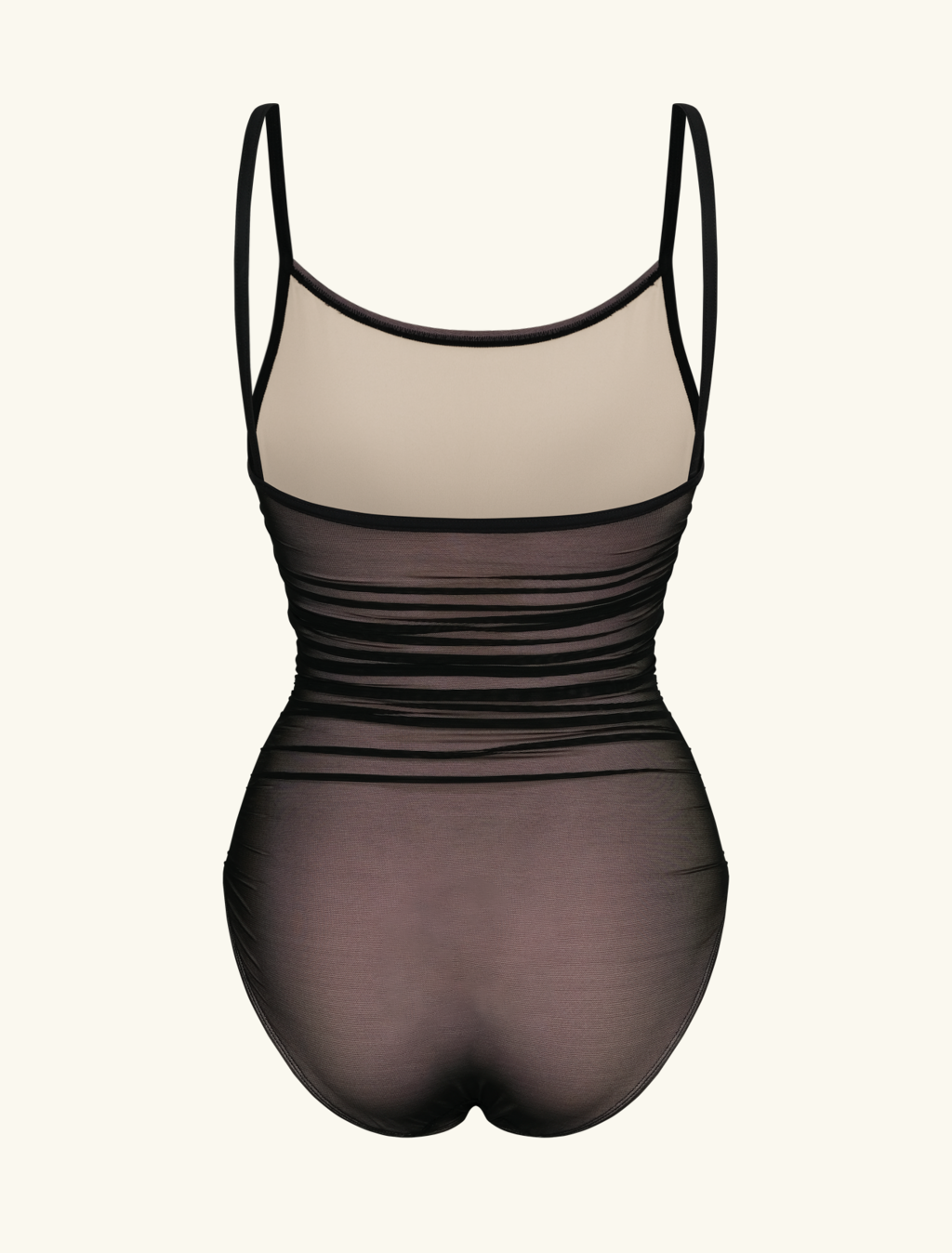 ThirdSkin Mesh-Draped Veil Camisole Leotard