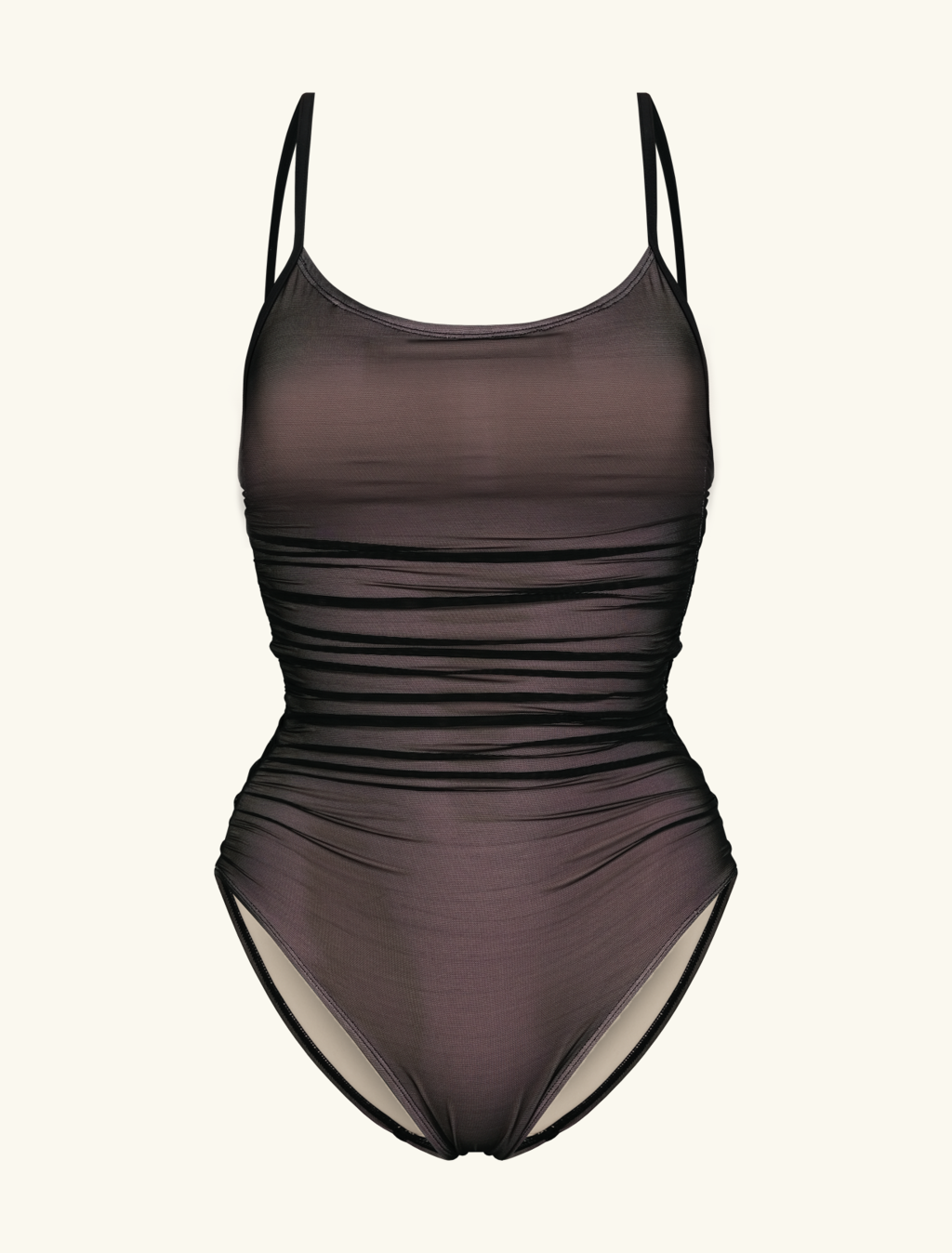 ThirdSkin Mesh-Draped Veil Camisole Leotard