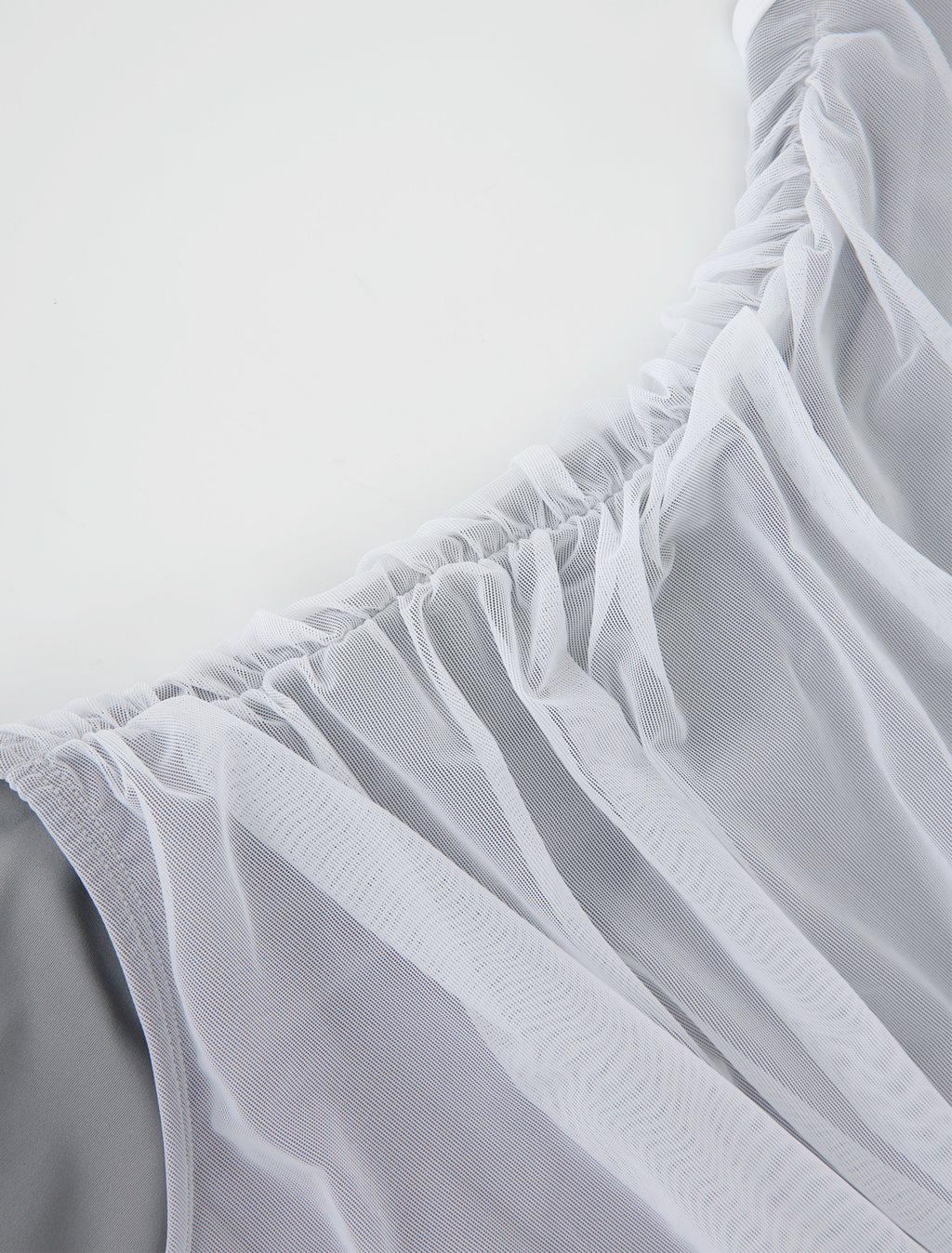 ThirdSkin Mesh-Draped Veil Camisole Leotard