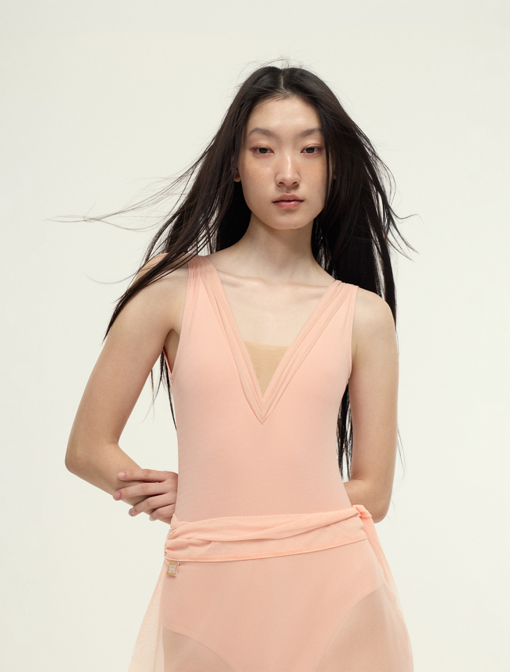 SecondSkin Palace-Dress V-Neck Leotard