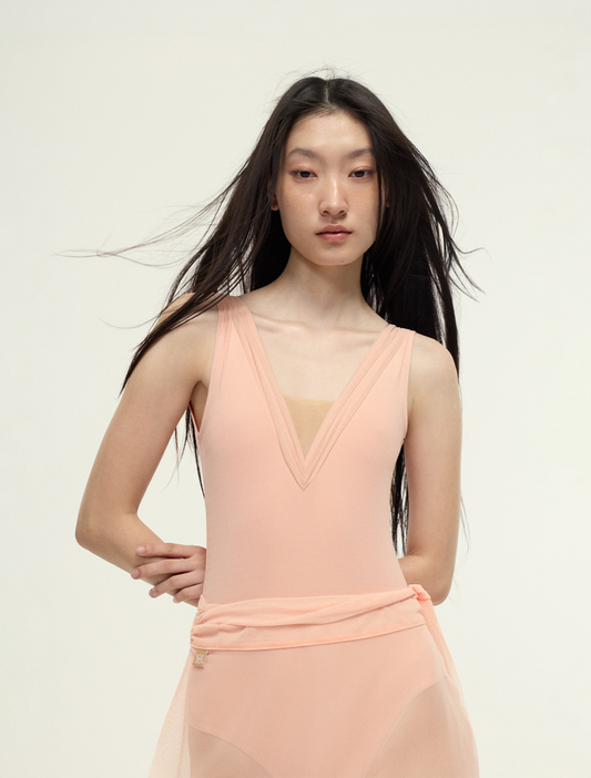 SecondSkin Palace-Dress V-Neck Leotard