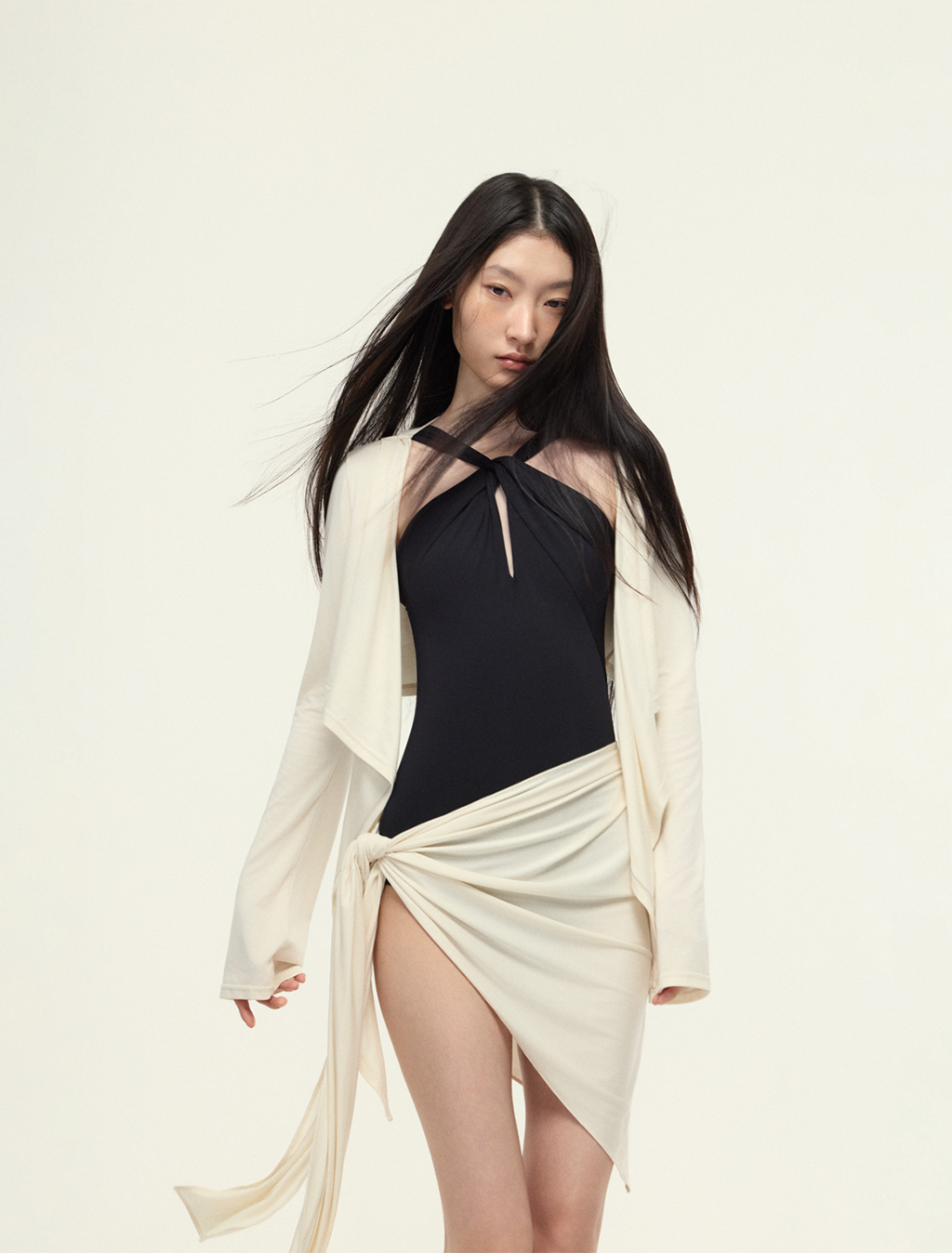 ThirdSkin Valois Oblique Twist Halter Leotard