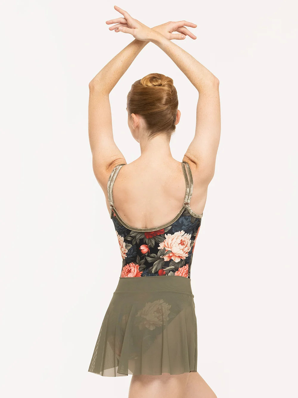 Girls Farrah Camisole Leotard - Winter Florals