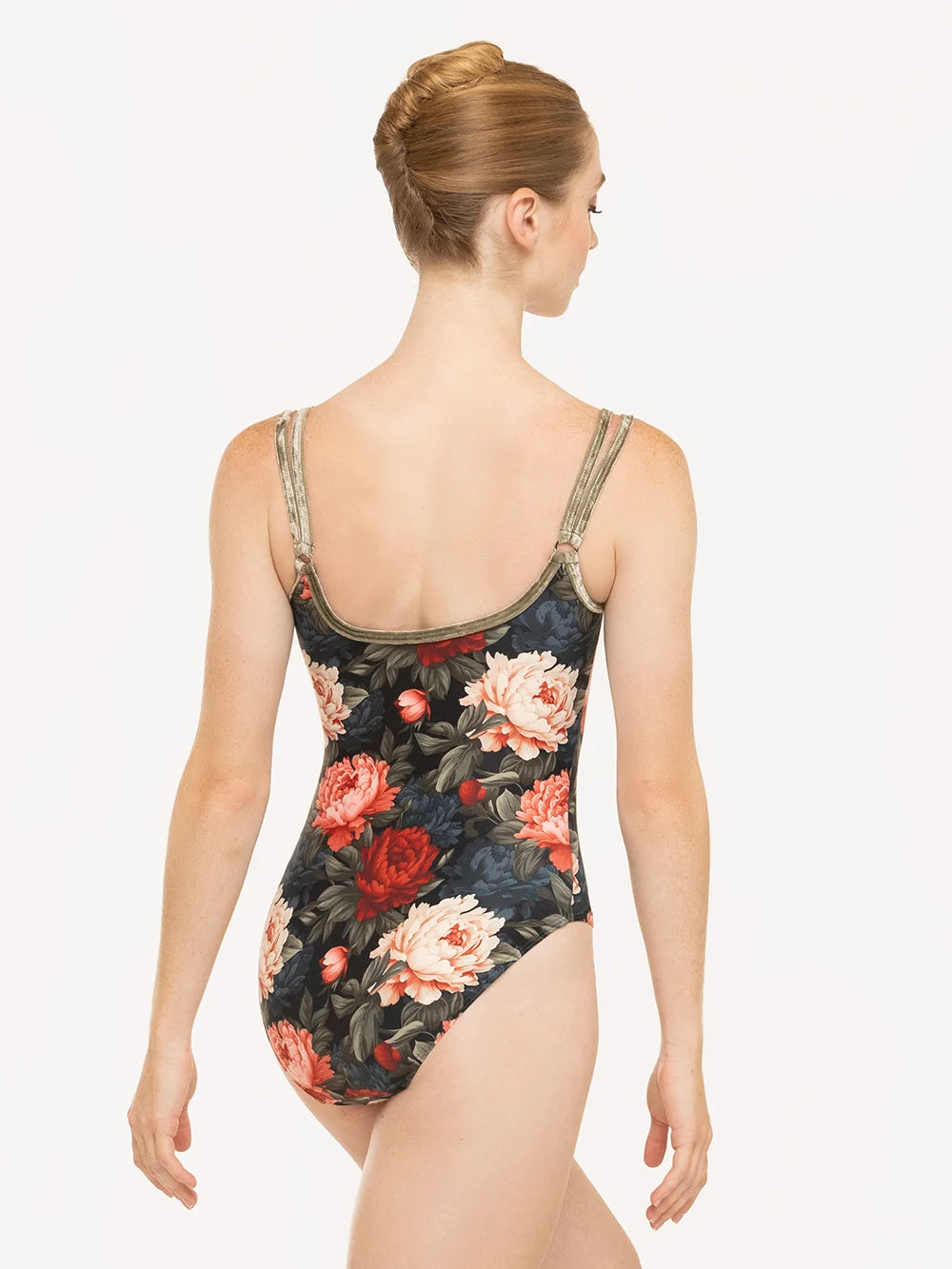 Girls Farrah Camisole Leotard - Winter Florals