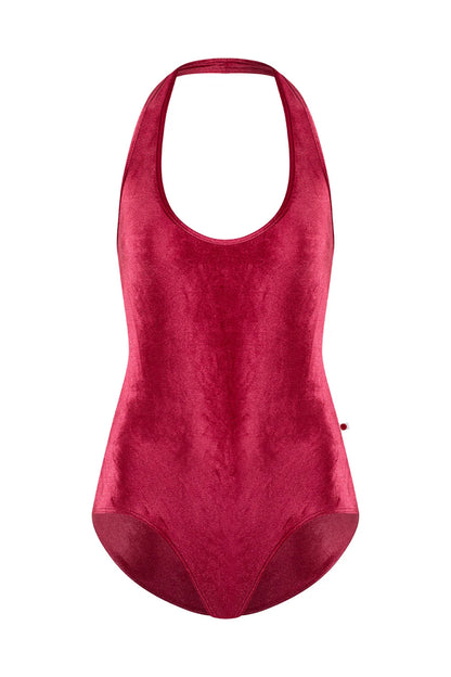 Jaione Halter Leotard - Cerise