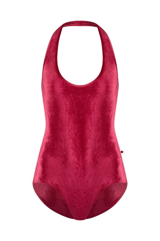 Jaione Halter Leotard - Cerise