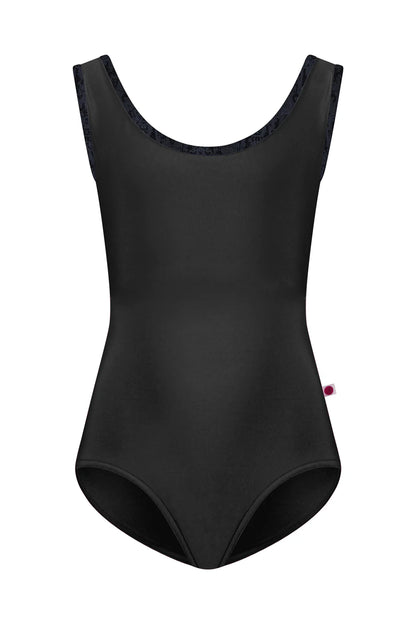 Girls Anna Duo Tank Leotard - Black