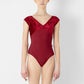 Alicia Velvet Cap Sleeve Leotard - Berry