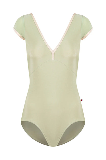 Alicia Cap Sleeve Leotard - Ginko