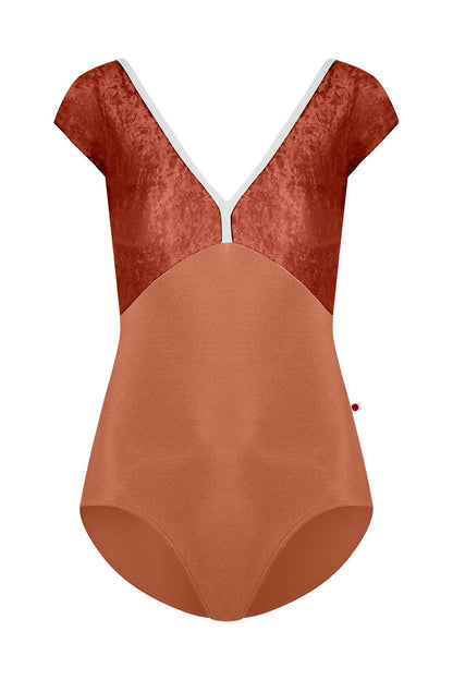 Alicia Cap Sleeve Leotard - Rosewood