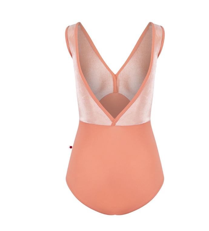 Alicia Velvet Tank Leotard - Blush