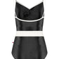 Micah Camisole Leotard - Black Velvet