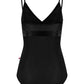Zoe Camisole Leotard - Black Velvet Trim