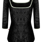 Marieke Three Quarter Sleeve Leotard - Black