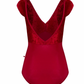 Alicia Velvet Cap Sleeve Leotard - Berry