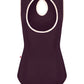 Elise High Neck Leotard - Eggplant