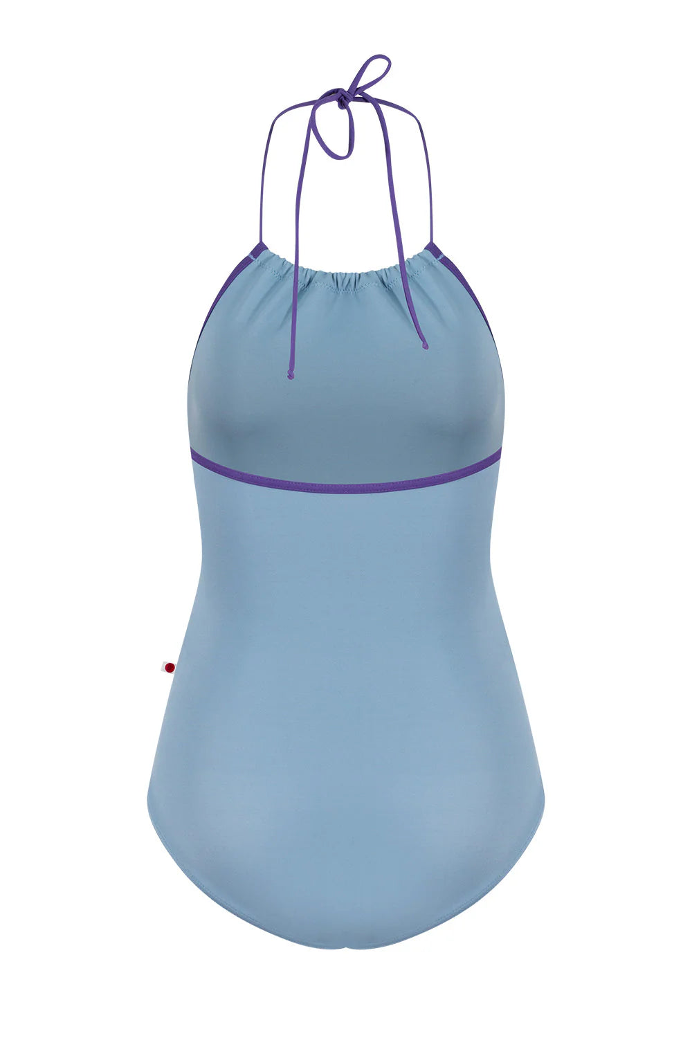 Monique Tie Halter Leotard - Blue Grey