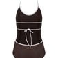 Kate Halter Leotard - Espresso