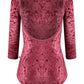 Sofiane Three-Quarter Sleeve Leotard - Garnet