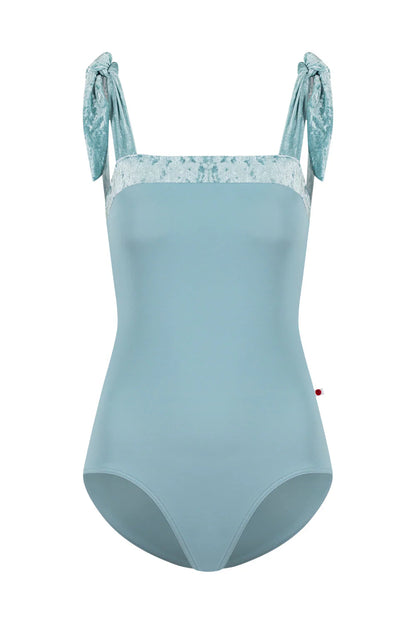 Mimi Shoulder Tie Leotard - Fog