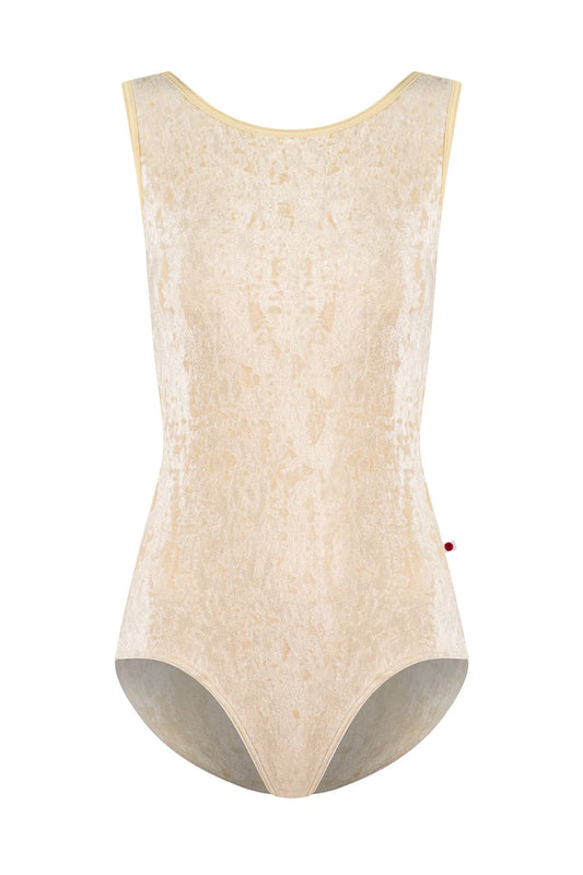 Sofiane Velvet Tank Leotard - Vanilla
