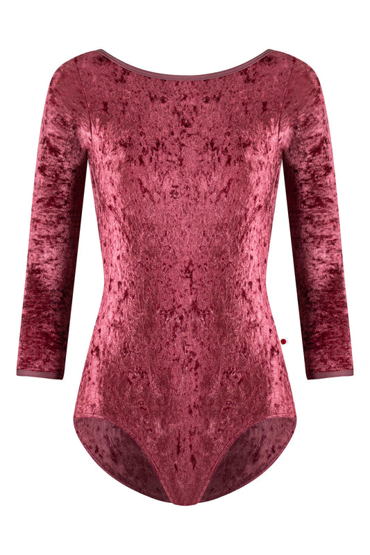 Sofiane Three-Quarter Sleeve Leotard - Garnet