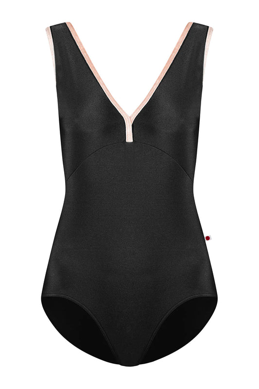 Alicia Tank Leotard - Black/Misty Rose