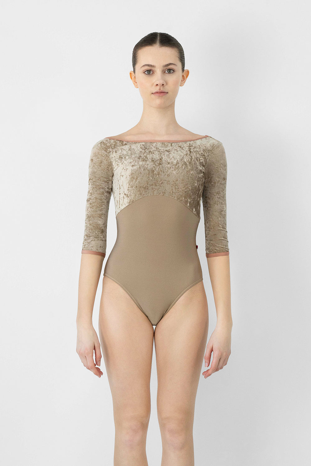 Sofiane Half Sleeve Leotard - Toffee
