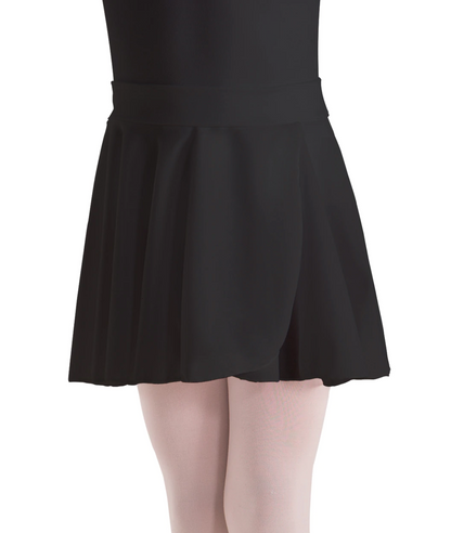 Girls Crepe Pull-on Wrap Skirt - Assorted Colors - 1011