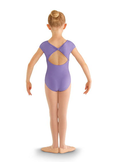 Girls Bow Back Cap Sleeve Leotard - CL8822