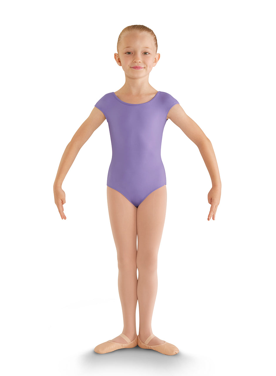 Girls Bow Back Cap Sleeve Leotard - CL8822