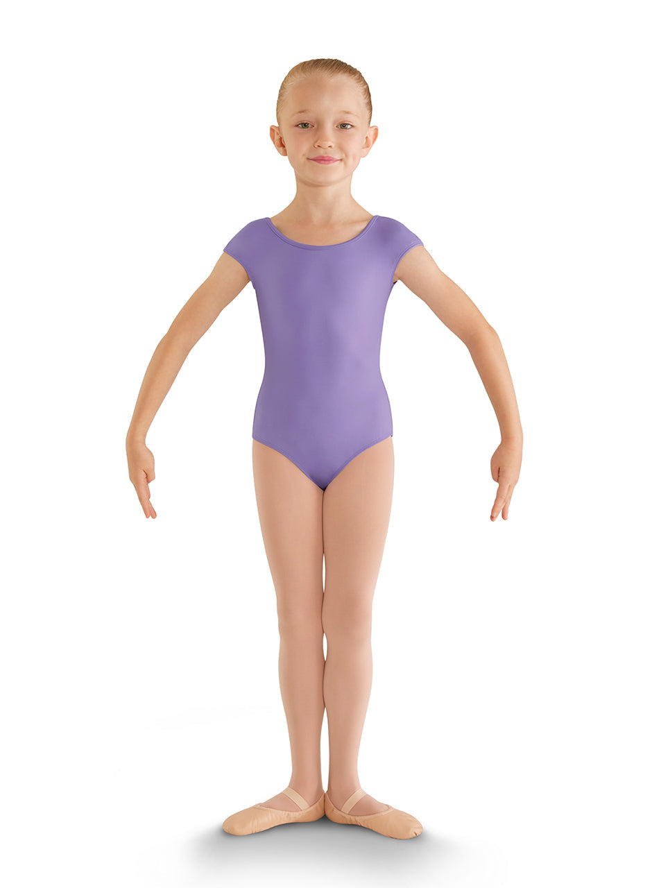 Girls Bow Back Cap Sleeve Leotard - CL8822