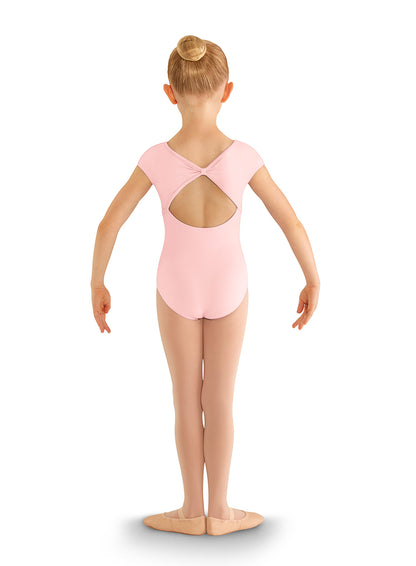 Girls Bow Back Cap Sleeve Leotard - CL8822