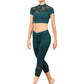 Leggings with Floral Mesh Insert - FP5223