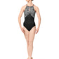Printed Bodice Halter Leotard - M4039LM
